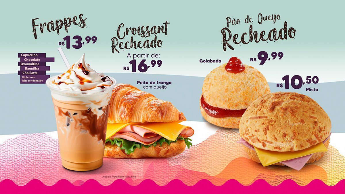 Menu de bebidas e lanches Dona Sonia