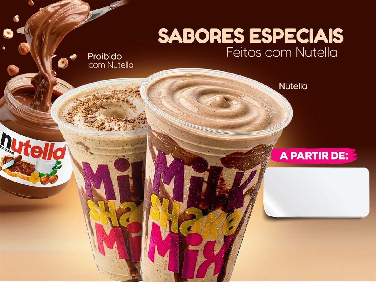 Campanha de sabores especiais Milk Shake Mix